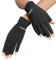 SayWow Maniküre-Handschuhe, UV-Schutz, für Gel-Nagellampe, Fahren, fingerlos, Schwarz, Medium