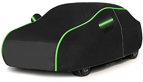 Autoabdeckung für Seat Ibiza Autoabdeckung Wasserdicht Atmungsaktiv, Vollgarage Autoplane mit Reißverschluss und Baumwollfutter, Abdeckplane