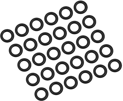 QUARKZMAN 86 Stücke Nitrilkautschuk Dichtung Unterlegscheibe 9mm x 5mm x 2mm für Wasserhahn Klempner Reparatur Dichtung Verbindung, Schwarz