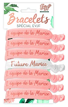 THE REPLICANT Pack Bracelets Enterrement Vie de Jeune Fille EVJF / 6 Roses 1 Blanc/Taille Unique
