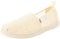 TOMS Classic Alpargata Flacher Slipper, Natural Moroccan Crochet, 37.5 EU