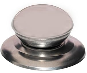 Pomo universal tapa sartén con tornillo, ollas, cacerolas, etc. pomos universales para tapas de sartén, perillas tapa cacerola, mango de perilla, repuesto pomo sarten y olla (1und inox)