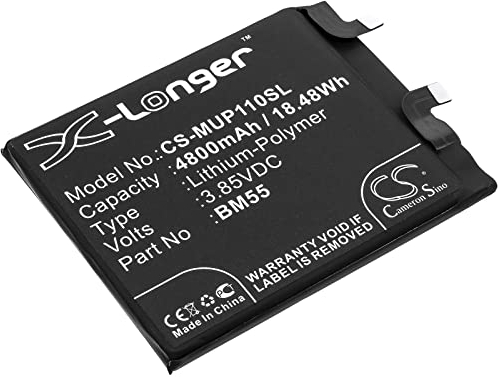 Cameron Sino Ersatz Akku für M2102K1AC, Mi 11 Pro 5G, Mi 11 Ultra PN: BM55 4800mAh / 18.48Wh