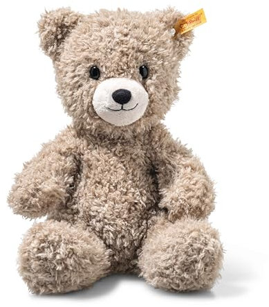 Steiff Caspar Teddybär Nachtlicht Hellbraun 28cm, Soft Cuddly Friends, Kuscheltier Einschlafhilfe, Teddy Schlaflicht aus kuschelweichem Plüsch, Nachtlampe