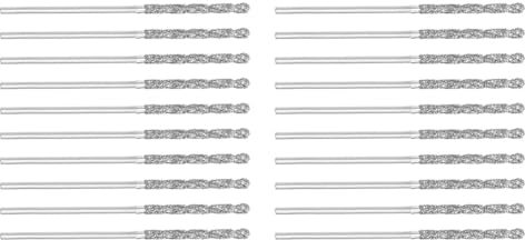 Spactz 40 unids 1mm/0.04 pulgadas brocas helicoidales diamante acero de alta velocidad HSS para conchas de vidrio baldosas de piedra