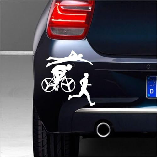 Rakelfix Triathlon Aufkleber ca.15 cm Sticker Sport Schwimmen Laufen Kraulen Fahrrad