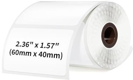 ItriAce 1.57 x2.36(60x40mm) Klebeetiketten, Kleinformatige Thermo-Etiketten für Thermodrucker, 1 Rolle mit 180 selbstklebenden Etiketten für Dankeskarten, Logo, Name, Adresse, QR - Sticker Etiketten