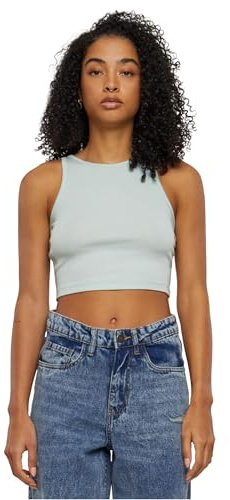 Urban Classics Damen TB6185-Ladies Essentials Cropped Rib Top