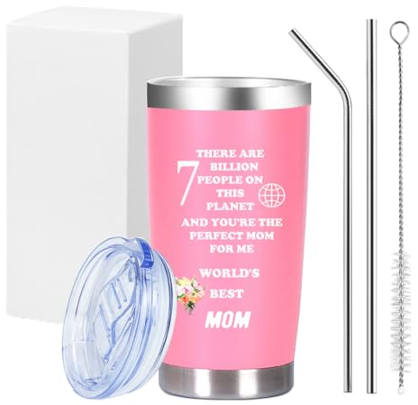 Shinhoo Birthday Gifts for Mum, 20oz Insulated Tumbler with Straw and Lid 600ml Coffee Cup Travel Mug for Mother's Day Christmas Presents