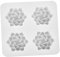 TEHAUX Viergliedrige Pflaumenblütenform Saftige Silikonform Blumenkerzenformen-set Pudding Diy-backformen Bienenwachskerzen Gießformen Aus Epoxidharz Weiß Kieselgel Kuchenform Die Blumen