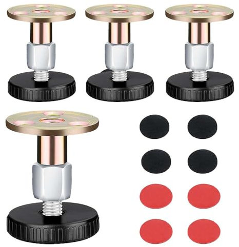 YEASHI - Pieds de meubles réglables en hauteur - Lot de 4 - 47 à 64 mm - Pieds de meubles réglables - Autocollants pour tables, canapés