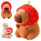 Lotvic Capybara Plüschtier, Erdbeere Capybara Plüschtier, Simulation Capybara Plüschtier, Niedliche Erdbeere Capybara Kuscheltier, Superweiche Geschenke für Kinder, Geburtstag, Weih