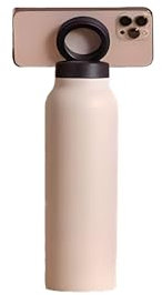 mag-safe Compatible White Water Bottle, Double Wall Insulation, Leak-Proof Design, Active Hydration, Sport Bottle, Adjustable Angles, Stainless Steel, Magnetic Bottle, Straw Lid