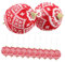 Cabilock 12 Palline Di Natale All'Uncinetto Palline Per Albero Di Natale Tessuto Rosso In Plastica