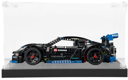 icuanuty Acryl Vitrine für Lego Technic Porsche GT4 e-Performance Rennwagen 42176, Staubgeschützte Aufbewahrung und Organisation Vitrine für Lego Modell, Größe:45x20x17 cm (Nur Display Case)