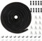 LongZYU 10 m Cerniera Lampo al Metro Nera Cerniera Lampo Infinita con 20 Cursori in Metallo 3# Zip Cerniere Continue in Nylon Chiusure Lampo per Borse Cucire Abbigliamento Lenzuola, Larghezza 26 mm