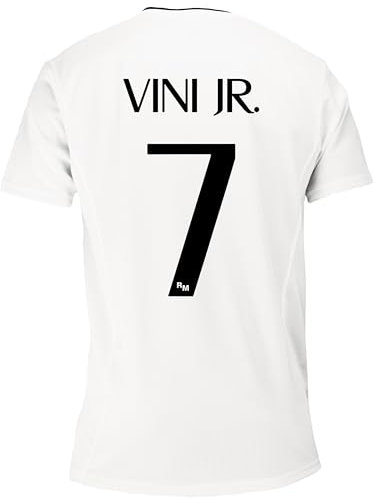Real Madrid Real Vinicius Junior - Camiseta oficial de fútbol para hombre, talla L