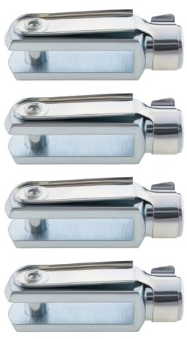 Be In Your Mind 4 forcelle M8 lunghe con perno a molla filettatura destra cilindro pneumatico asta forcella estremità filettatura femmina connettore a Y, lunghezza 58 mm