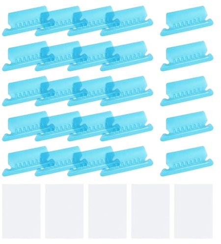 QUARKZMAN Hängeordner Tabs, 50,8mm Einsteckbare Registerkarten und Einlagen, Transparente Kunststoff Aktenordner Etiketten, Ablage für Ordner Schnelle Identifizierung, Blau, 50 Stück