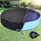 QH.HOME [2025 Verbesserte Winddicht] 140 cm große Kinder-Poolabdeckung, rund, zusammenklappbar, mit super winddichtem Ratschen-Design, geruchloses, wasserdichtes Stoffmaterial und nur Abdeckung