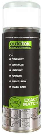 Autotek Professional Exact Match Car Spray Paint - KIA Clear White Aerosol Spray 300ml