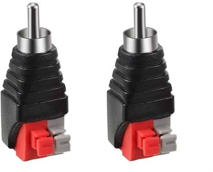 umyeoqoyo RCA Stecker 2 Stück RAC Stecker an AV Schraub Klemme Cinch Stecker Schraubbar Ohne Löten,Lautsprecher Stecker