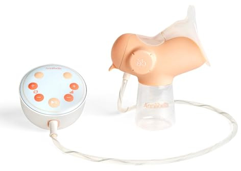Annabella Elektrische Einzel-Milchpumpe mit Zungensimulation – Leise, tragbar & wiederaufladbar – 9 Saugstufen, Nachtlicht & verstellbarer Saugaufsatz – BPA-frei – 140 ml Flasche – Kompakt-Set