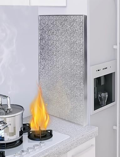 Self-adhesive and Magnetic Heat Shield Mat,Heat Shield for Side Of Fridge,Aluminum Foil Mat for Grill, Stove, Oven, and Refrigerator(Magnetic type,120x60)