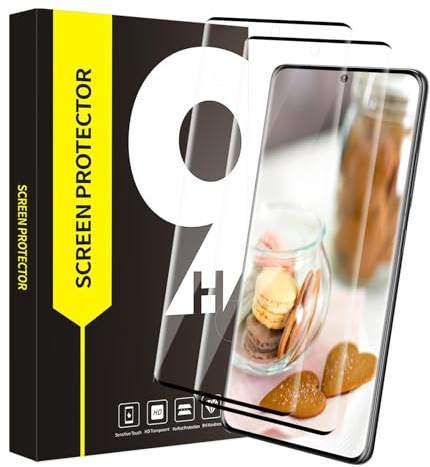 Cable Leader 2 Pièce Verre Trempé pour Samsung Galaxy S21 Ultra 5G Vitre Protection, Tactile sensible, Couverture Complète 3D Sans Bulle, Dureté 9H Anti Rayures, HD Claire S21 Ultra Protection Écran