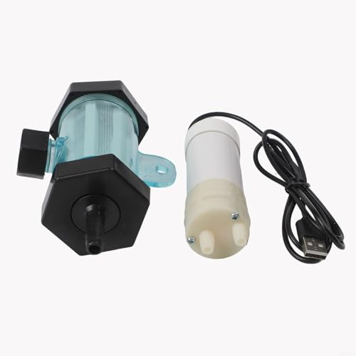 USB Powered Aquarium Siphon Pump for Electric Grit Cleaning, Compatible with Freshwater and Seawater Tanks, Includes Hard Tube and Suction Head(1 Meter)