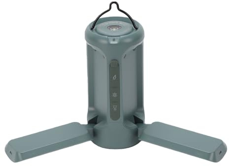 Luocute Folding Camping Lantern, 10000mAh Rechargeable Light with 3 Foldable Light Bars, IP54 Water Proof, 4 Lighting Modes, Stepless Dimmable, Power Bank for Tent and Outdoor Use