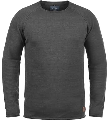 Blend BHJohn Herren Strickpullover Feinstrick Pullover mit Rundhalsausschnitt