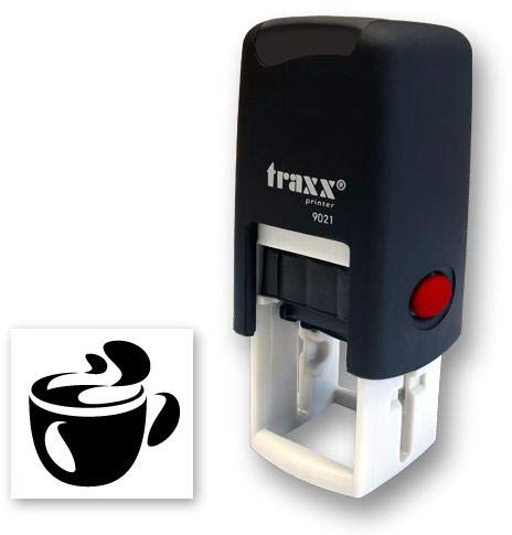 Traxx 9021 Loyalty Card Self Inking Rubber Stamp Cafe *A Black Cup of Coffee Design*