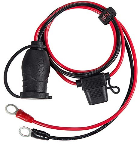 YCIND 3/8 Eyelet Terminal to Female Cigarette Lighter Socket Battery Boost Cable Heavy Duty 30A Fuse 12V/24V 12AWG Cord 3Ft