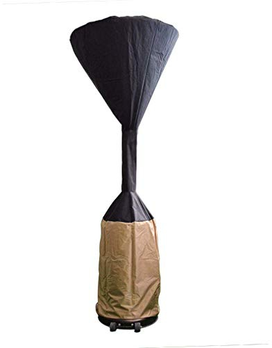 onlyfire Cubierta de Calefactor de Patio Standup Duradera y Resistente al Agua Se Adapta a 86,5 cm de cúpula Redonda y 47 cm de Base Cuadrada, Negro/Camel Calentador (95 / 241cm Alto)