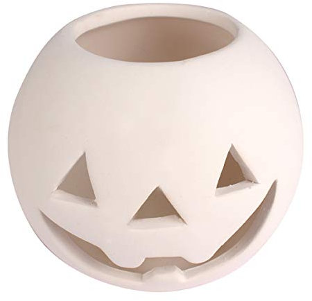 Megacrea DIY Windlicht Kürbis Keramik 10,6 X 8,4 cm