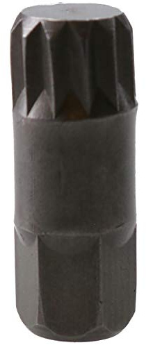 12mm Spline Bit 30mm Length 10mm Shank Chrome Vanadium Hardened Triple Square