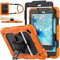SEYMAC stock Case for iPad Mini 5th/4th Generation 7.9'', Full-body Protective Case with Screen Protector, Pencil Holder, 360° Rotating Stand & Hand Strap for iPad Mini 5/ Mini 4, Orange