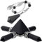 Nupuyai Obsidian Healing Crystal Kit, Energy Pyramid with 4 Stone Point Wand Dowsing Pendulum Collection Set Reiki Figurine Decor