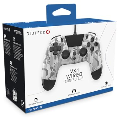 Gioteck VX4 Controller Cablato für PlayStation 4 (PS4) - Light Camo