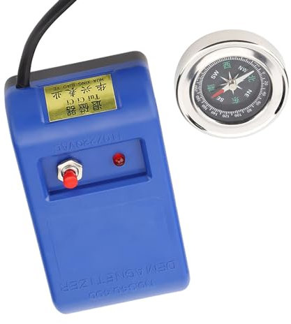 Uhrenentmagnetisierer, professionelles Entmagnetisierungswerkzeug für die Reparatur elektrischer Uhren, mit Kompass(110V‑220V EUStecker)