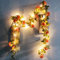 Riaxuebiy Künstliche Rose Blumen Lichterketten LED Blumen Reben Girlande 17 Blumen Fee Lampe Kranz Batterie Angetrieben für Weihnachten Hochzeitsfeier Dekoration (Champagner)