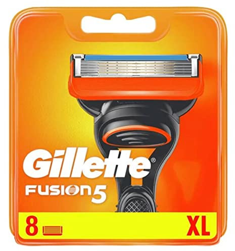 Gillette Fusion 5 Cuchillas de Afeitar Hombre, Paquete de 8 Cuchillas de Recambio (el embalaje puede variar)