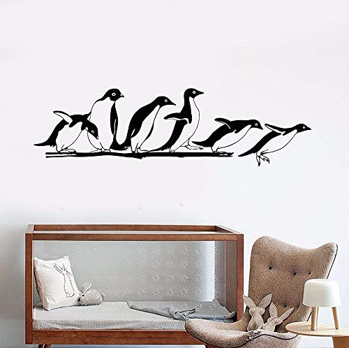 Opprxg Vinyl Wandtattoo Antarktis Tier Home Decoration Pinguin Zoo Wandaufkleber Kindergarten Dekoration149x42cm