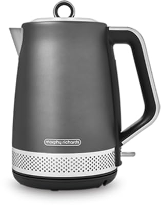 Morphy Richards Illumination 1.7L Jug Kettle, Rapid Boil, Boil Dry Protection, Pull off Lid, Limescale Filter, Easy View Window, 360 Cordless Base, Stainless Steel, Titanium , 108022