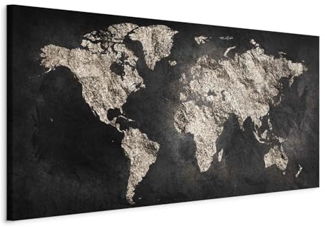 murando - Leinwandbild DIY Wohnung schwarz, Schlafzimmer, Wohnzimmer | Hochwertige Leinwand, sofort aufhängbar, ideal fürs Wohn- oder Schlafzimmer, wasserfest und lichtecht, langlebig, stilvoll