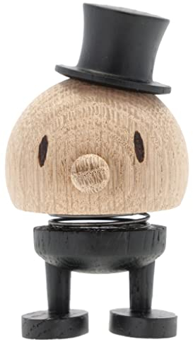Hoptimist Groom, Bräutigam Figur, Deko Hochzeit & Glücksbringer, Hochzeitsfiguren, Hochzeitsdeko aus Holz, Schöne und Lustige Geschenkidee zu Hochzeiten, 4,5 x 5,9 x 8,4 cm, Small, Raw Oak