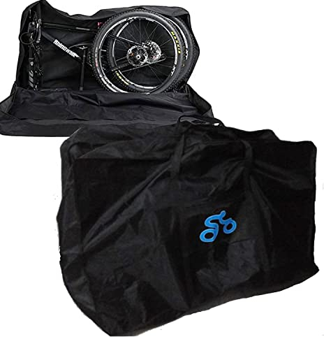 mosegor Bicycle Travel Bag Fit 26-29in Bike 1680D Folding Bike Bag Travel Case Transport Bag Waterproof Storage Carry Case Transport Luggage Bag for Airplane Metro Car Train Trip