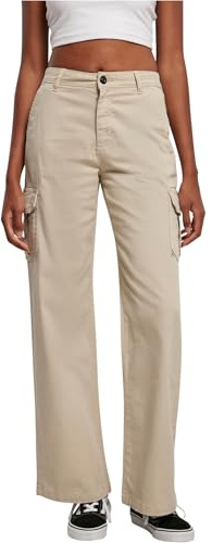 Urban Classics Damen Ladies High Waist Straight Cargo Pants