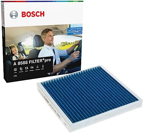 Bosch A8588 - Filtro abitacolo FILTER pro efficace contro batteri, gas nocivi, virus, muffe, particelle di polvere e allergeni